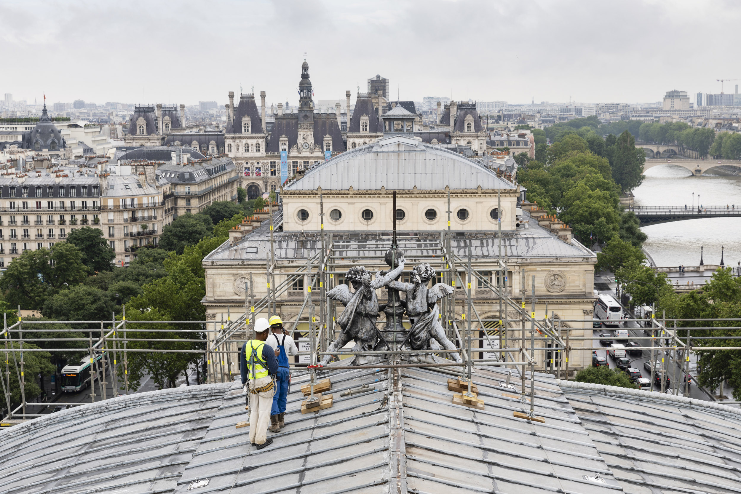 Photographe industriel à Paris, reportage sur la restauration du Théâtre du Châtelet